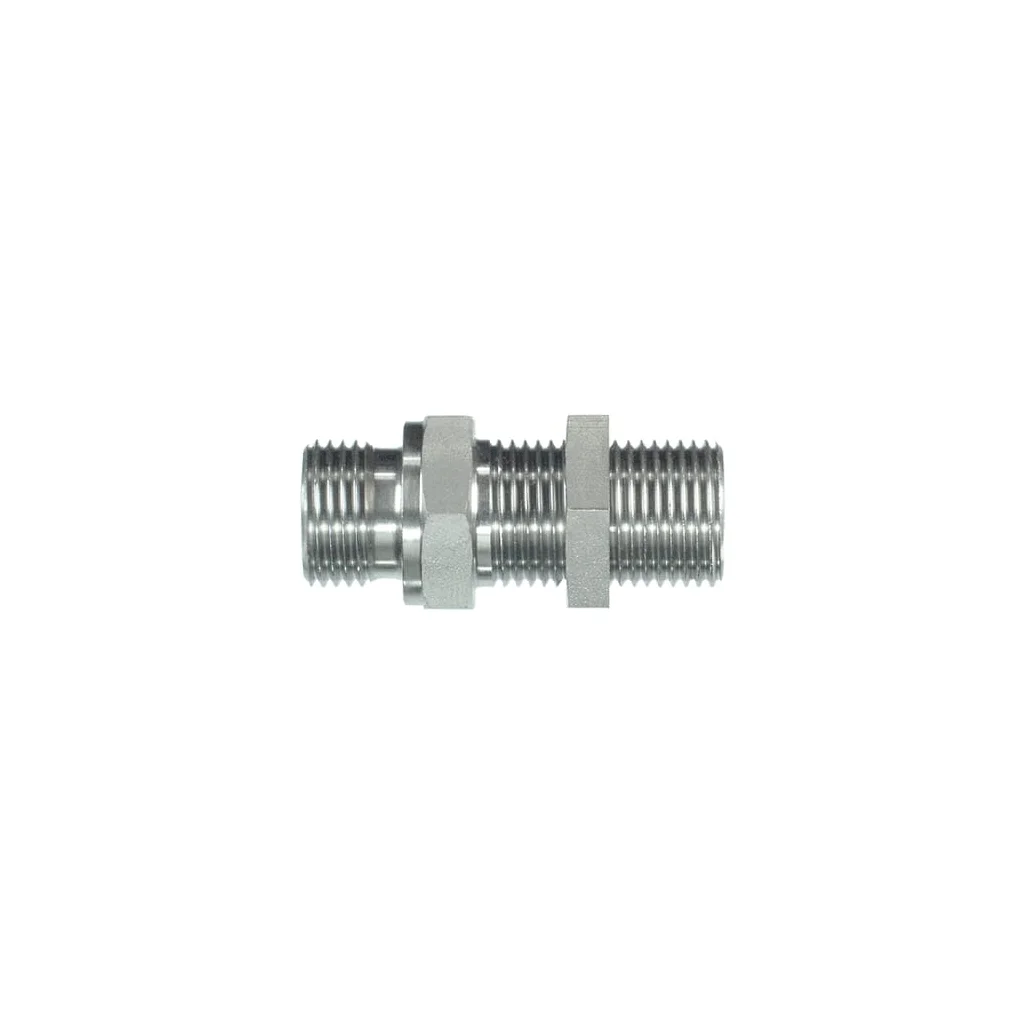Adaptor drept perete de compartimentare tată/tată 1/4" BSP SS VNBS04SS