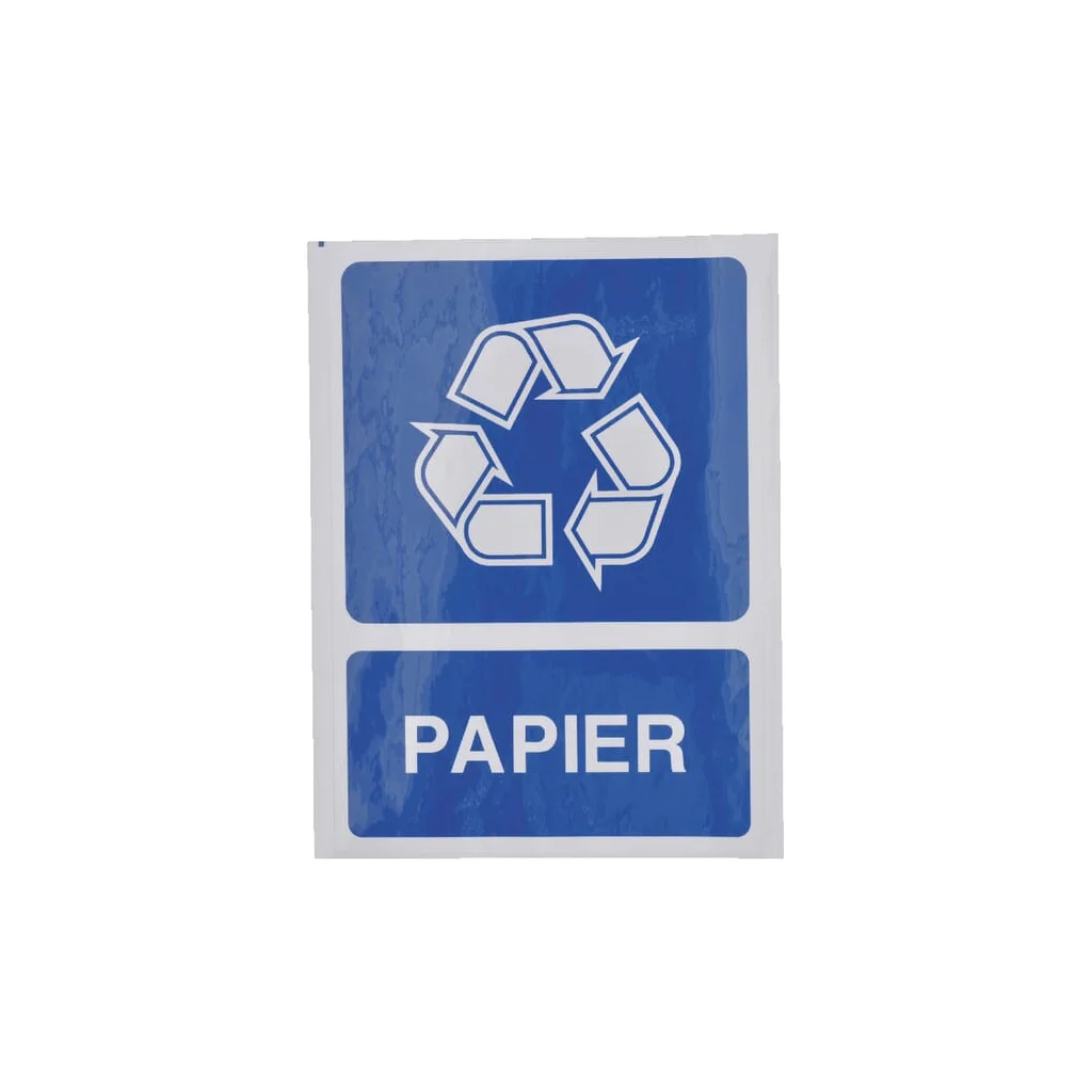 Autocolant informații suplimentare semn reciclare hârtie: Hârtie 210x297mm Brady WB251293