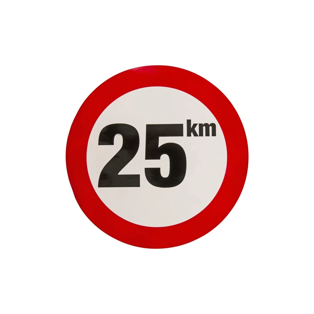 Autocolant semn de interzicere limită de viteză: 25km/h WB2501