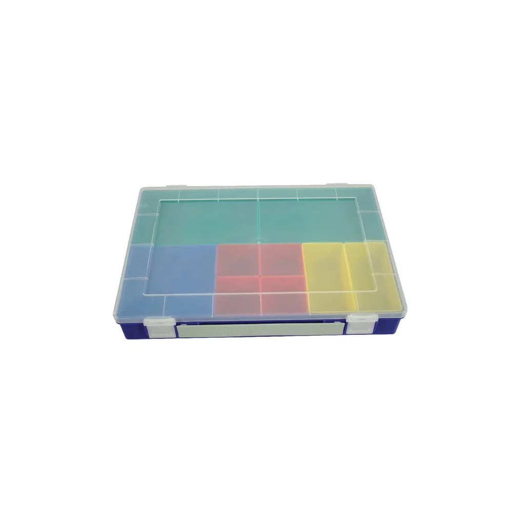 Cutie sortimentație 335x225x55mm plastic albastru 9 compartimente Hünersdorff WE6006