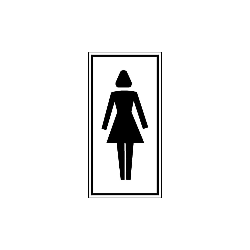 Autocolant indicator informații suplimentare „WC Femei”, 75x150mm, Brady WB250566