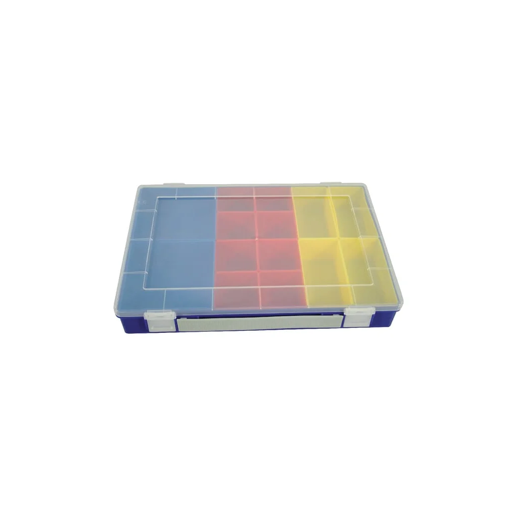 Cutie sortimentație 335x225x55mm plastic albastru 14 compartimente Hünersdorff WE6008