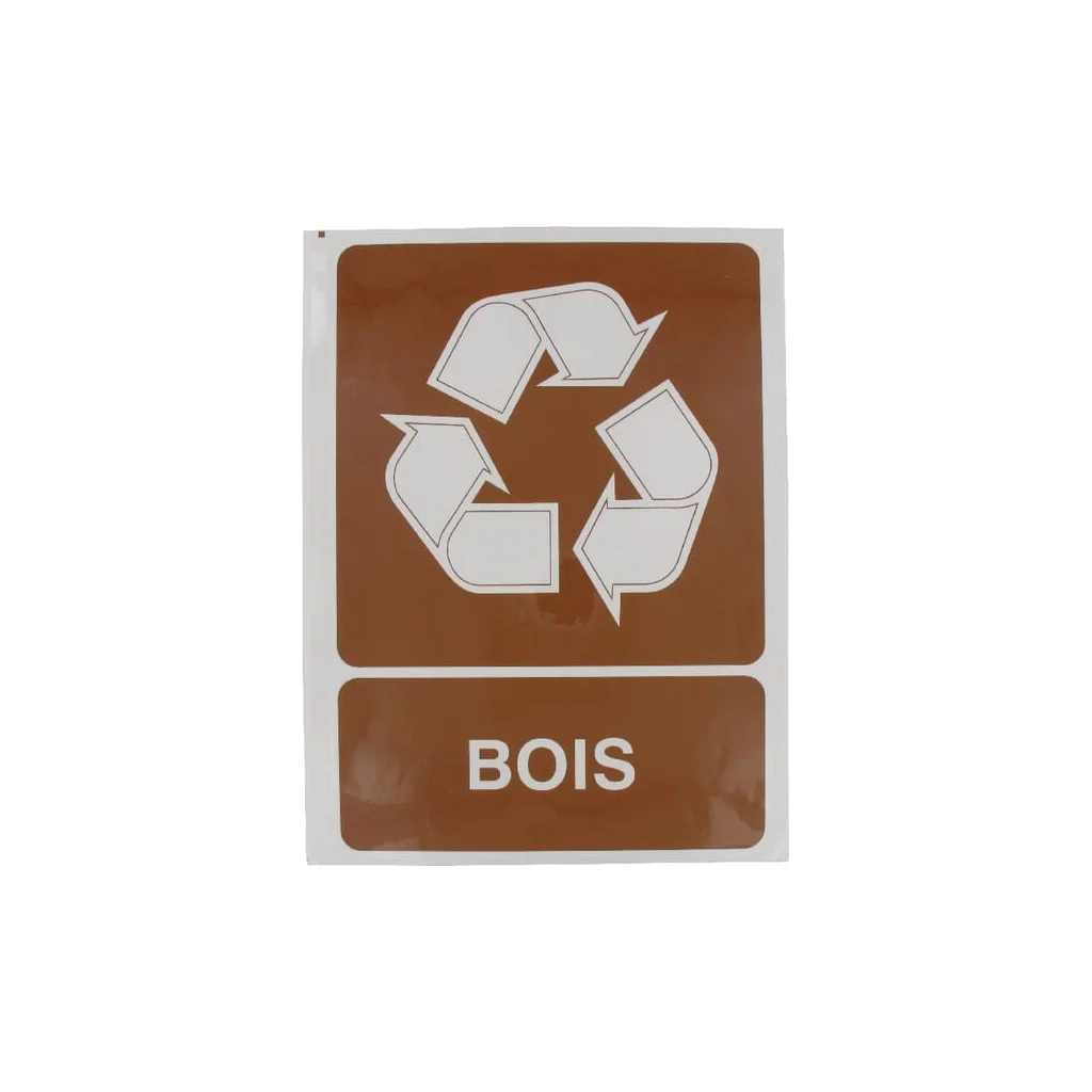 Autocolant semn informații suplimentare reciclare lemn: Bois 210x297mm Brady WB251296FR