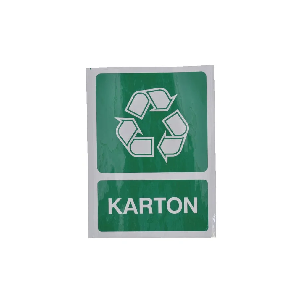 Autocolant semn informații suplimentare reciclare carton: Karton 210x297mm Brady WB251298