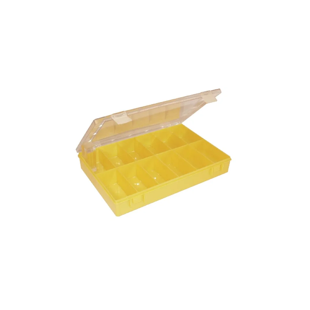 Cutie sortimentație 250x170x46mm plastic galben 12 compartimente Hünersdorff WE6082