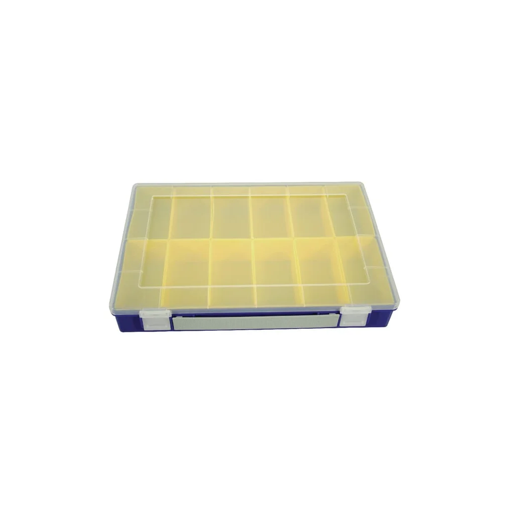 Cutie sortimentație 335x225x55mm plastic albastru 12 compartimente Hünersdorff WE6007