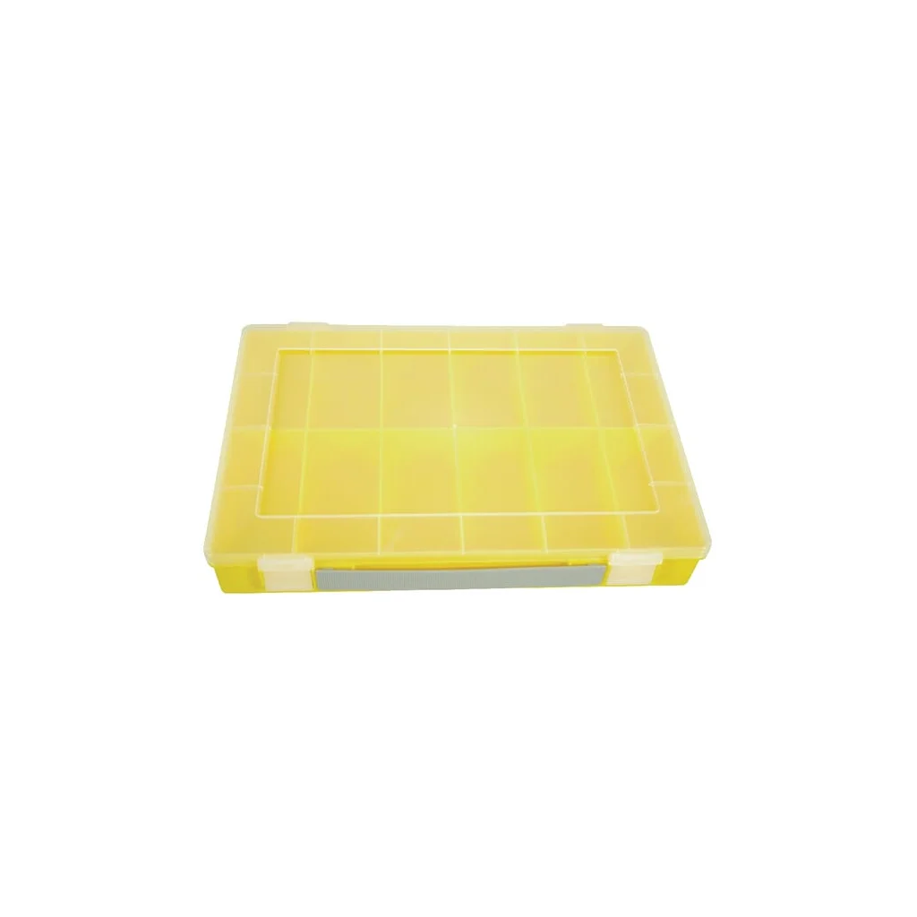 Cutie sortimentație 335x225x55mm plastic galben 12 compartimente Hünersdorff WE6048