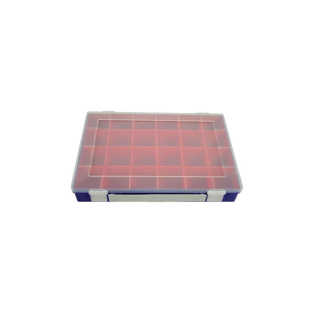 Cutie sortimentație 335x225x55mm plastic albastru 24 compartimente Hünersdorff WE6009