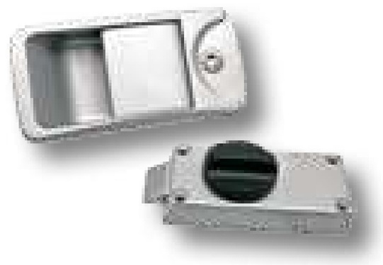 Lacat de usa - din 3 buc., cu 2 chei, culoarea pe exterior argintie