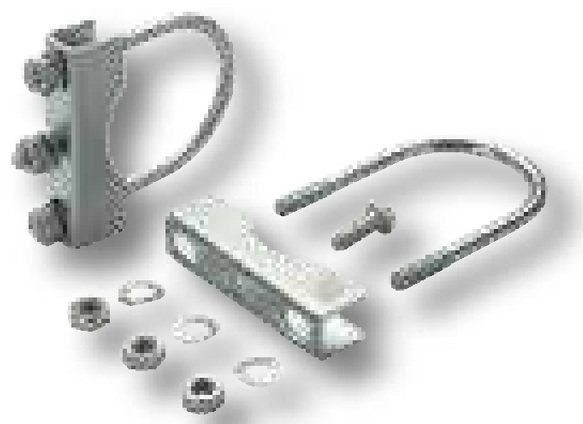 AL-KO Set bride de prindere - 2 buc., pentru teava-Ø 60 mm, rotund