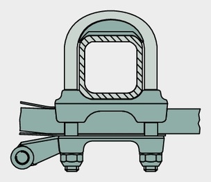 BPW Brida de fixare 308 mm