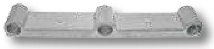 Fiting - suport pentru peretele lateral, 3-orificii 223 x 33 mm