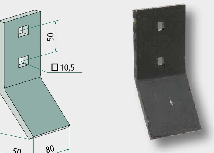 Brazdar 180 x 80 mm