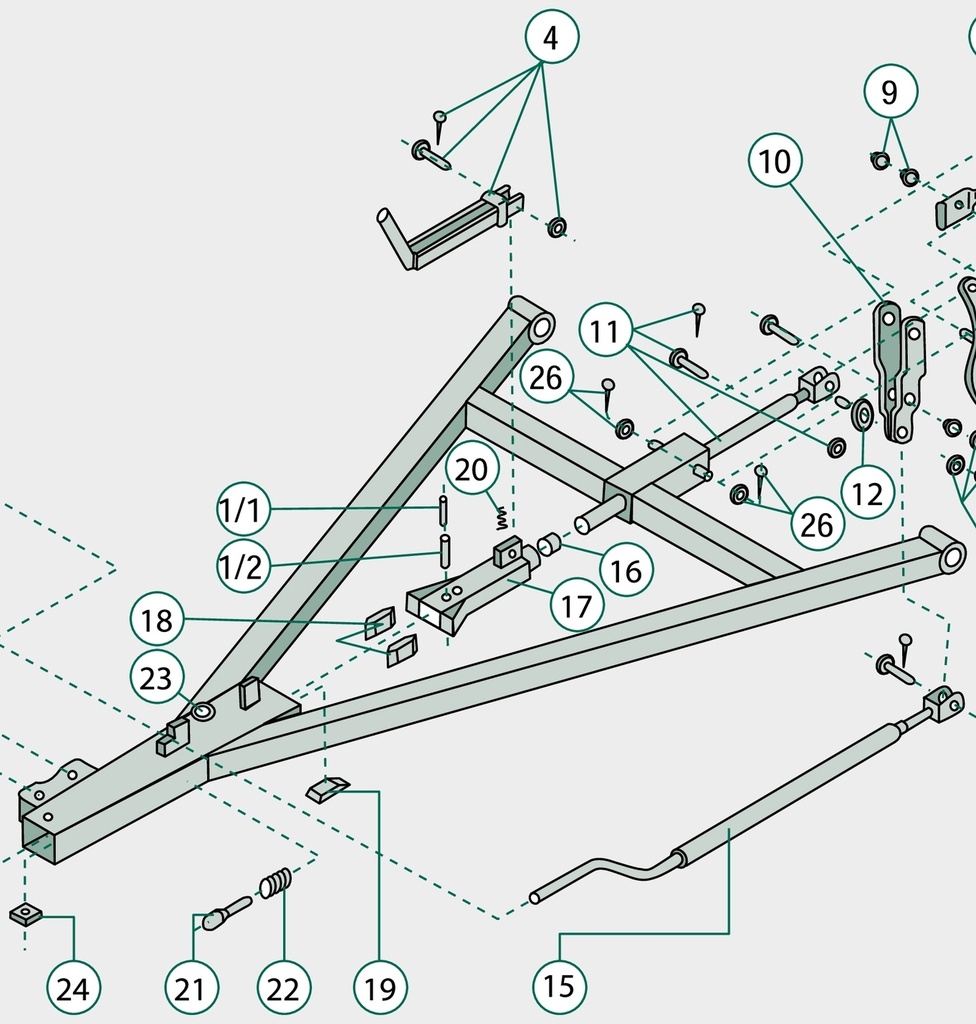 BPW-Agrar Disc amortizor