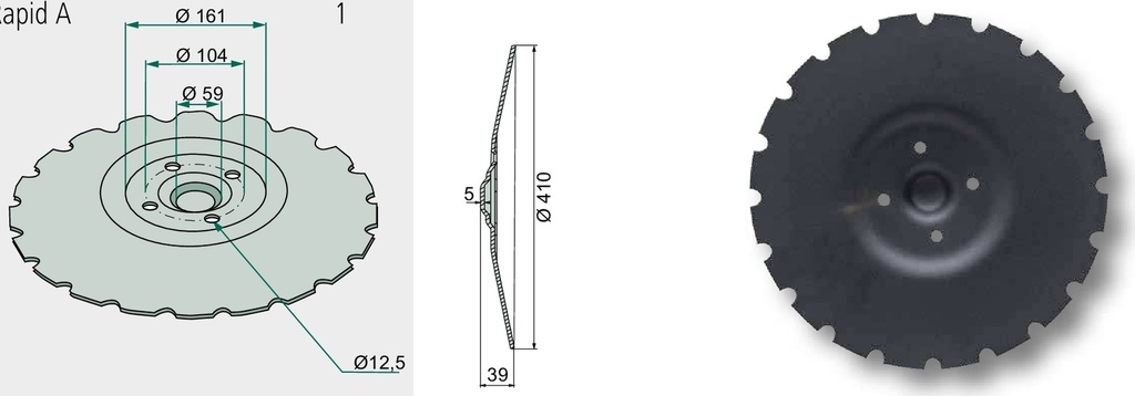 Taler disc - dinti fini, Ø 410 x 5 mm