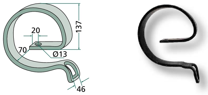 Arc de intarire 45 x 10 mm