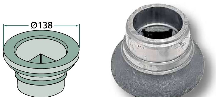 Flanșa interior, pentru lungimea de asamblare 230 mm, potr. ptr. lagar 18031-0011 si 18031-0032