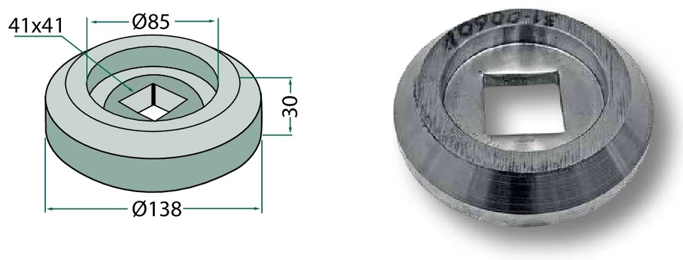 Lagăr - Complet pentru montaj pe arbori pătrați de 40 x 40 mm