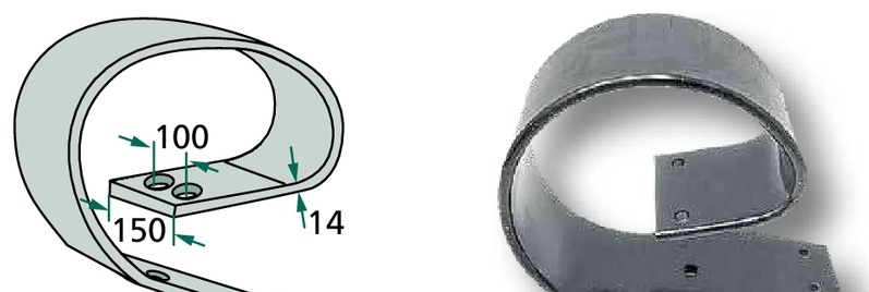 Arc lamelar 150 x 14 mm