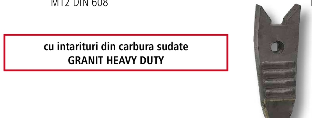 Heavy Duty Varf de brazdar - cu plăci din metal dur lipite