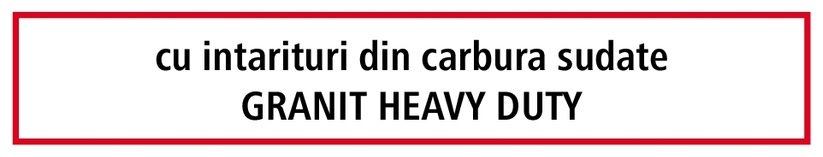 Heavy Duty Brazdar cu aripi - Stânga cu plăci din metal dur lipite