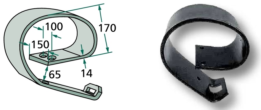 Arc lamelar 150 x 14 mm