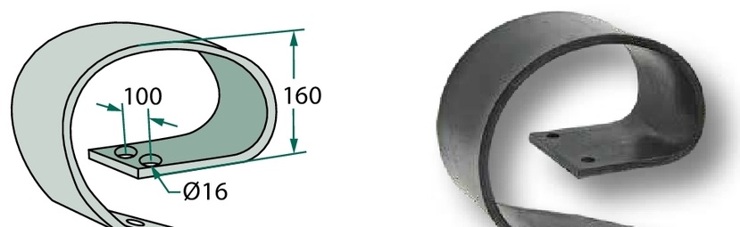 Arc lamelar 150 x 12 mm