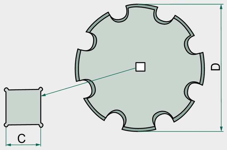 Taler disc - neted, Ø 660 x 6 mm