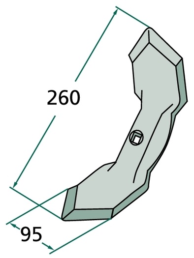 Brazdar 260 x 95 x 8 mm
