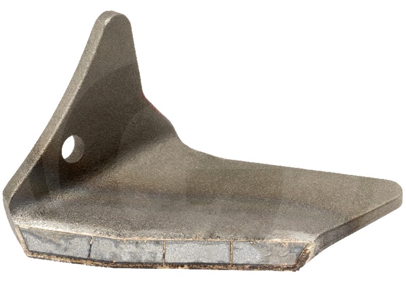 Heavy Duty Brazdar cu aripi - stânga cu plăci din metal dur lipite