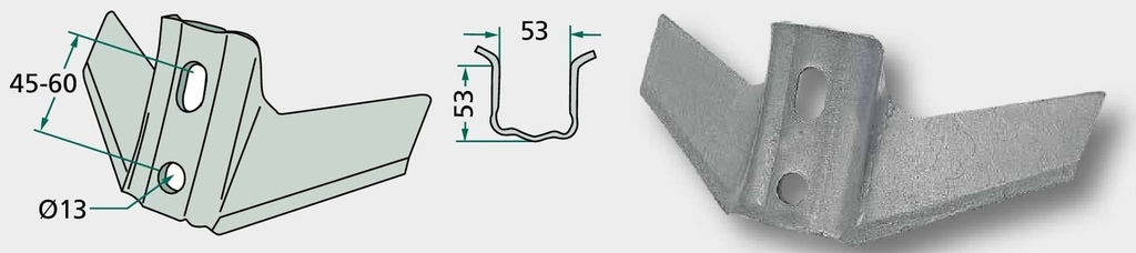 Aripă brăzdar 300 x 6 mm