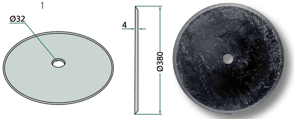 Disc brazdar - neted, Ø 380 x 4 mm