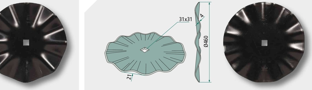 Taler disc - dintat, Ø 660 x 6 mm