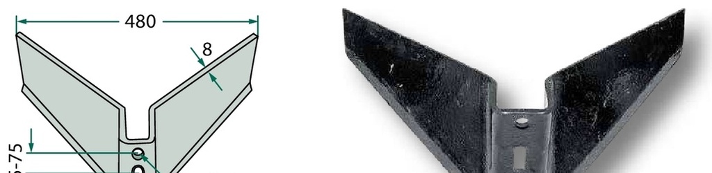 Brazdar aripi 480 x 8 mm
