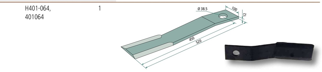 Cutit tocatoare 520 mm