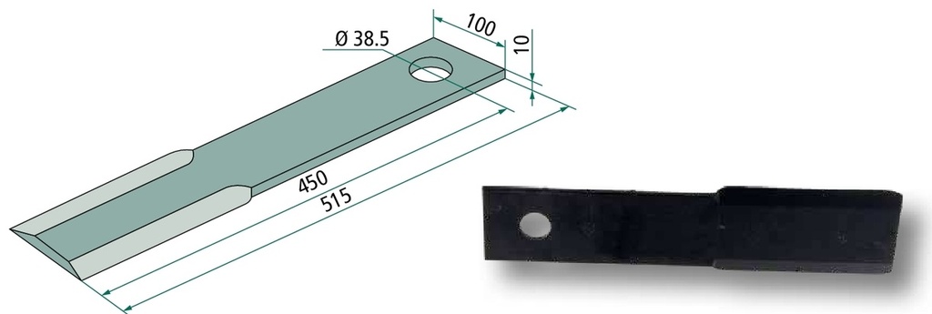 Cutit tocatoare 515 mm