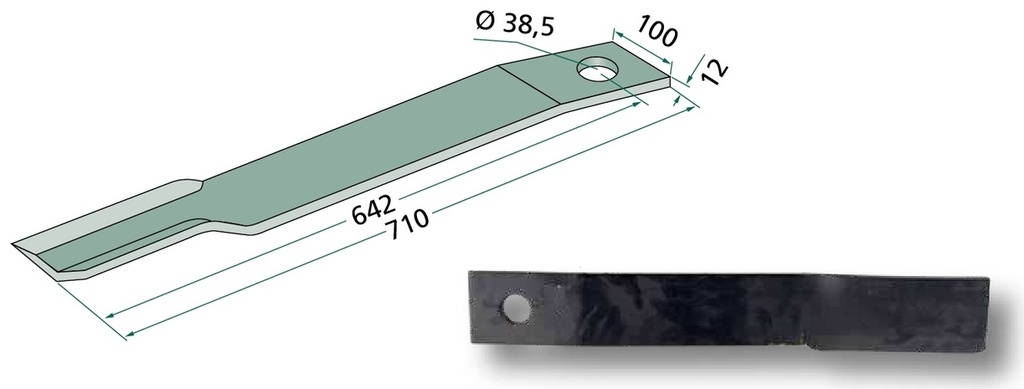 Cutit tocatoare 710 mm