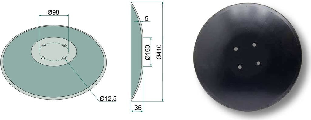 Taler disc - plat, Ø 410 x 5 mm