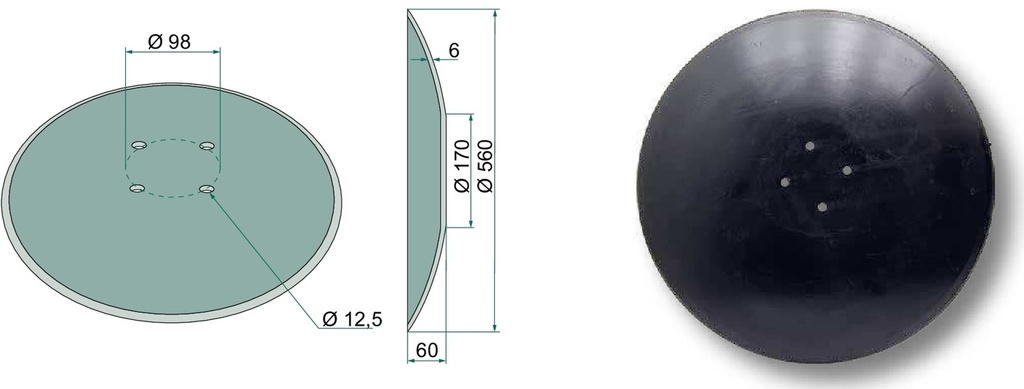 Taler disc - plat, Ø 560 x 6 mm