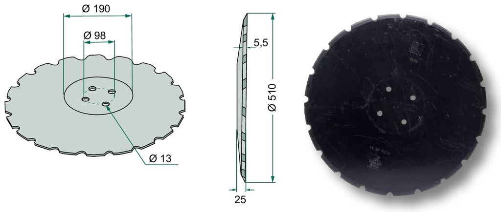 Taler disc - dinti fini, Ø 510 x 5,5 mm