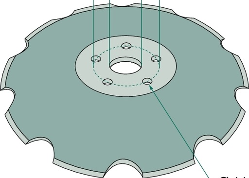 Taler disc - dintat, Ø 610 x 6 mm