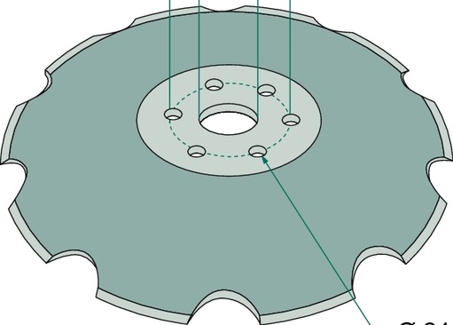 Taler disc - dintat, Ø 710 x 6 mm