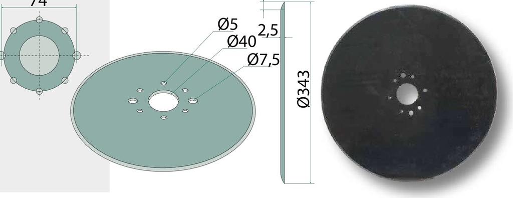 Disc de semanat - 343 x 2,5 mm