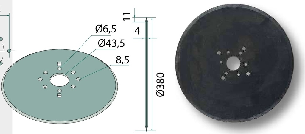 Disc - 380 x 4 mm, gaura Ø 80 mm