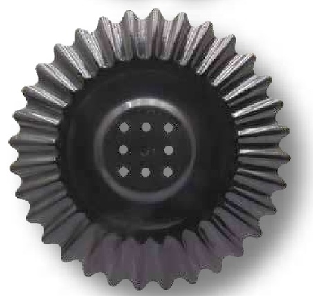 Taler disc - ondulat, Ø 510 x 4,5 mm circumferinta orificiu in exterior Ø: 110 mm circumferinta orificiu in interior Ø: 
