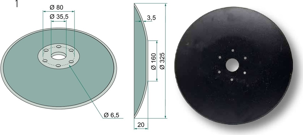 Saiba - neted, Ø 325 x 3,5 mm