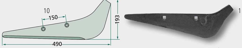 Brazdar pentru combina de recoltat napi - stânga