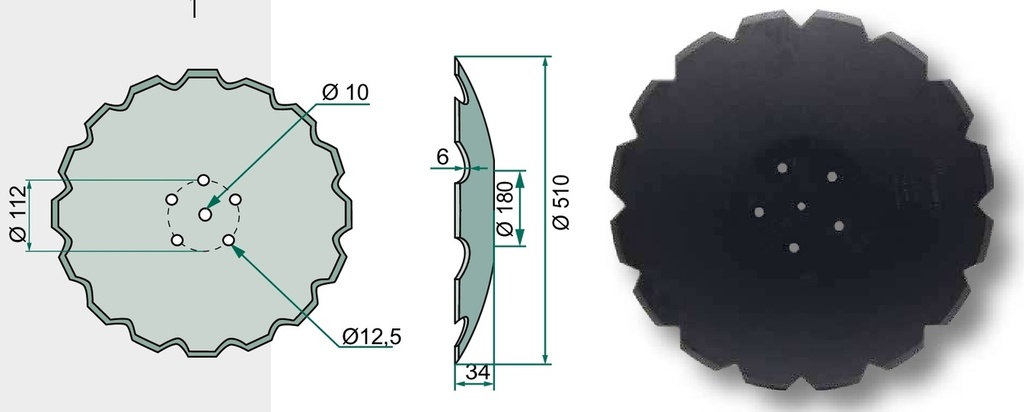 Disc - Ø 510 x 6 mm