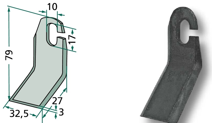 Lamă cositoare 79 mm