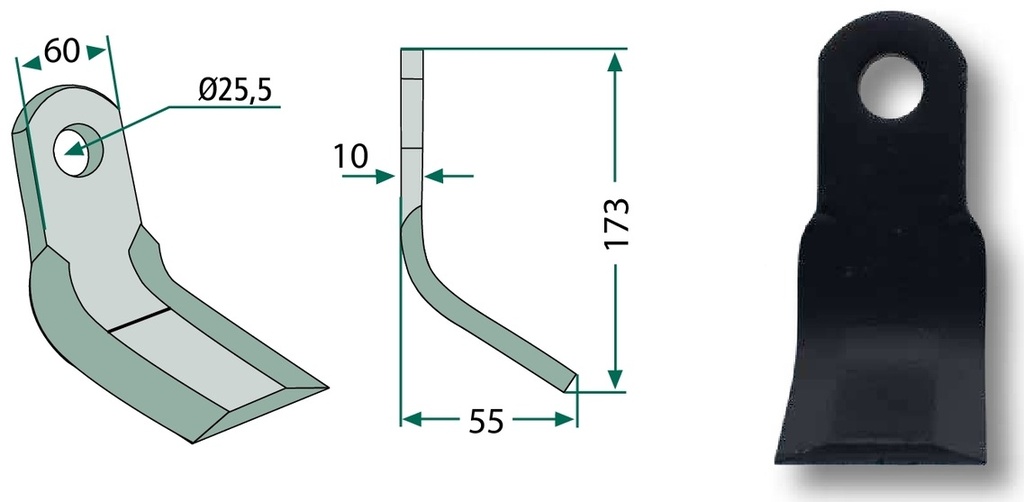 Cutit Y 173 mm
